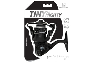 Image of ProFISHiency Tiny Spinning Reel w/Clam Pack, 5.2-1, 6+1, Right/Left Hand, Black, TINYSPINBLK-C