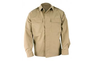 Image of Propper BDU 2-Pocket Coat, 65/35 Poly/Cotton Battle Rip, Size Extra Small-Regular, Khaki