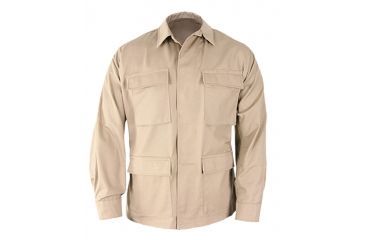 Image of Propper Genuine Gear BDU 4-Pocket Coat, 65/35 Poly Cotton Twill, Khaki, Size XSR F546414250XS3