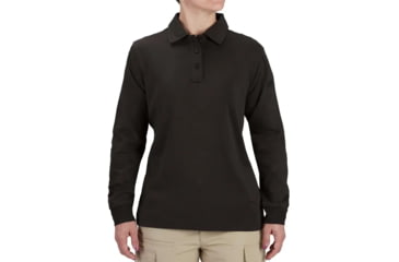 Image of Propper Uniform Cotton Long Sleeve Polo - Womens, Black, XS, F58235N001XS