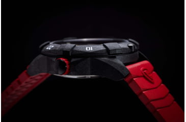 Image of ProTek Carbon Dive Watch, Carbon Case/Black&amp;Red Dial/Red Strap, One Size, PT1002R