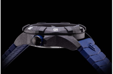 Image of ProTek Carbon USMC Dive Watch, Carbon Case/Black&amp;Blue Dial/Blue Strap, One Size, PT1013B