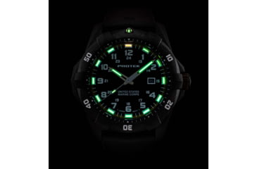 Image of ProTek Carbon USMC Dive Watch, Carbon Case/Black&amp;Blue Dial/Blue Strap, One Size, PT1013B