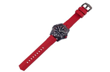 Image of ProTek Carbon USMC Dive Watch, Carbon Case/Black&amp;Red Dial/Red Strap, One Size, PT1012R