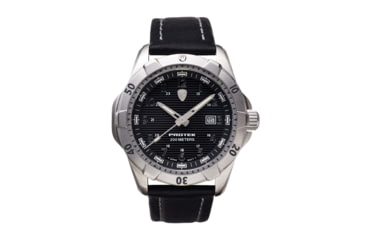 Image of ProTek Steel Dive Watch, SS Case/Black Dial/Black Strap, One Size, PT2001