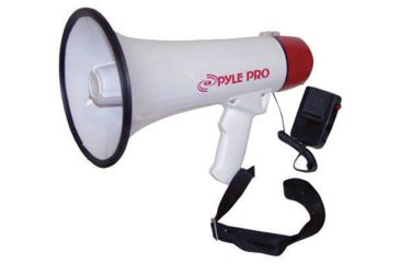 Image of Pyle 40W Mini Megaphone with Siren, White/Red PMP40