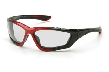 Image of Pyramex Accurist Black/Red Padded Frame/Clear Anti-Fog Lens, Box SBR8710DTP