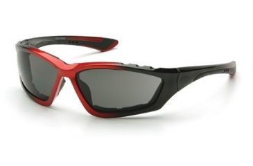 Image of Pyramex Accurist Black/Red Padded Frame/Gray Anti-Fog Lens, Box SBR8720DTP