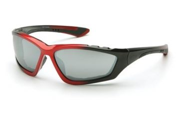 Image of Pyramex Accurist Black/Red Padded Frame/Silver Mirror Lens, Box SBR8770DP