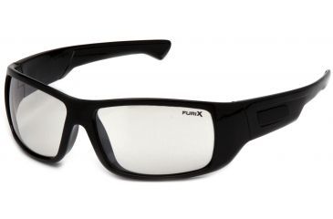 Image of Pyramex Furix Safety Glasses, Black Frame, Indoor/Outdoor Mirror Anti-Fog Lenses, SB8580DT