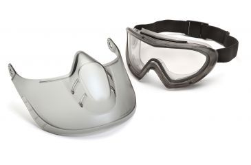 Image of Capstone Goggles w/Clear Shield, Clear Anti-Fog Dual Lens