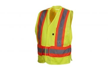 Image of CSA Lumen-X Vest w/Contrasting Reflective Tape, Flame Retardant, Hi-Vis Lime, Med-XL
