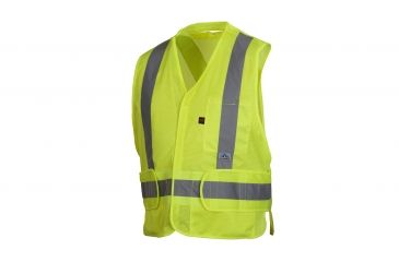 Image of CSA Lumen-X Vest w/Reflective Tape, Flame Retardant, Hi-Vis Lime, Med-XL