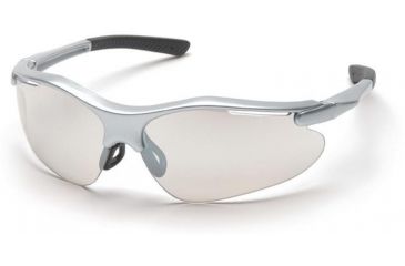 Image of Pyramex Fortress Safety Glasses - Indoor/Outdoor Mirror Lens, Silver Frame SS3780D