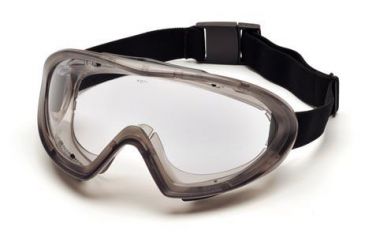 Image of Pyramex Capstone Goggles and Face Shield - Gray frame, Clear Antifog Lens, EDEMO1