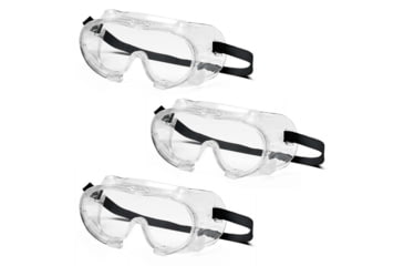 Image of Pyramex Goggles with Clear Anti-Fog Lens Chem Splash Frame, Pack of 3