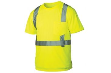 Image of Pyramex Lumen-X Class 2 T-Shirt, Hi-Vis Lime, X2 RTS2110X2
