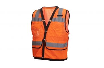 Image of Lumen X Vests w/Black Trim, Hi-Vis Orange, 2X Large