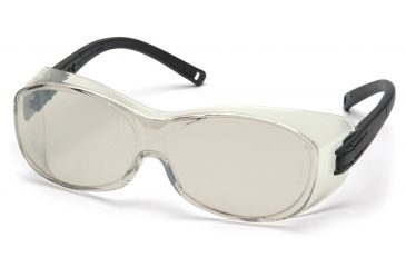 Image of Pyramex OTS Safety Glasses - Indoor/Outdoor Mirror Lens, Black Frame S3580SJ