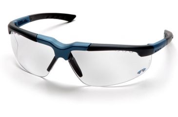 Image of Pyramex Reatta Safety Glasses - Clear Lens, Blue-Charcoal Frame SNC4810D
