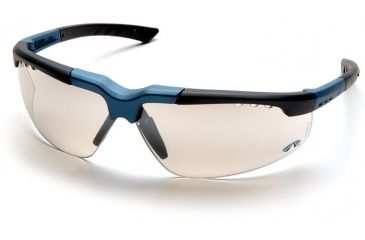 Image of Pyramex Reatta Safety Glasses - Indoor/Outdoor Mirror Lens, Blue-Charcoal Frame SNC4880D