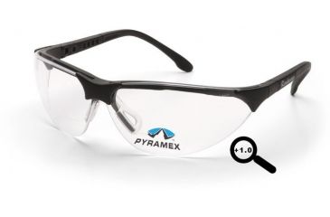 Image of Pyramex Rendezvous Readers Glasses - Clear + 1.0 Lens, Black Frame SB2810R10