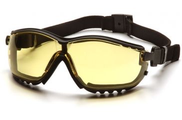 Image of Pyramex V2G Safety Eyewear - Amber Anti-Fog Lens, Black Frame GB1830ST