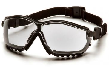 Image of Pyramex V2G Safety Glasses - Clear Anti-Fog Lens, Black Frame GB1810ST