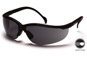 Image of Pyramex Venture II Safety Glasses - Gray Anti-Fog Lens, Black Frame SB1820ST