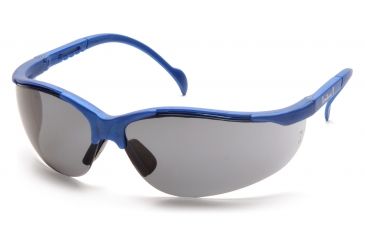 Image of Pyramex Venture II Safety Glasses - Metallic Blue Frame, Gray Lens SMB1820S