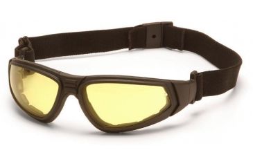 Image of Pyramex XSG Safety Glasses - Amber Anti-Fog Lens, Black Frame GB4030ST
