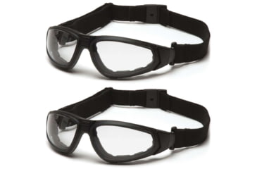Image of Pyramex XSG Safety Glasses - Clear Anti-Fog Lens, Black Frame, Pack of 2