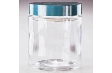 Image of Qorpak Straight-Sided Rounds, Wide Mouth, Qorpak 7743A With Pulp/Tinfoil-Lined Black Phenolic Cap