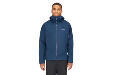 Image of Rab Downpour Plus 2.0 Jacket - Mens, Tempest Blue, Small, QWG-78-TMB-SML