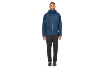 Image of Rab Downpour Plus 2.0 Jacket - Mens, Tempest Blue, Small, QWG-78-TMB-SML