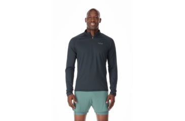 Image of Rab Sonic Long Sleeve Zip - Mens, Beluga, Extra Large, QBL-03-BEL-XLG