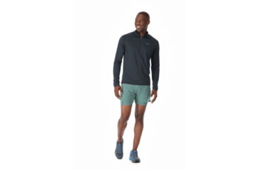 Image of Rab Sonic Long Sleeve Zip - Mens, Beluga, Extra Large, QBL-03-BEL-XLG