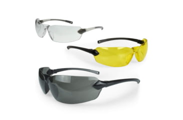 Image of Radians OV3-114CS Overlook Glasses Clear, Smoke Gray, Amber Lens Black, Silver F