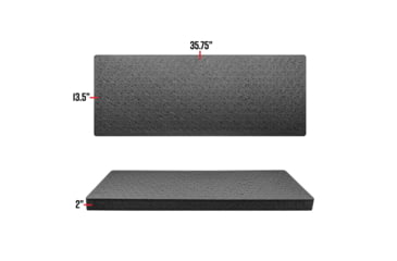 Image of RAGAR Hard Rifle Cases 35.75in x 13.5in XP Crosslinked Foam Insert, Charcoal Gray, Small, RG00013-XP