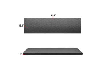 Image of RAGAR Hard Rifle Cases 50.5in x 13.5in XP Crosslinked Foam Insert, Charcoal Gray, Extra Large, RG00015-XP