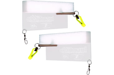 Image of Rainbow Original Clearboard Ultra-Light Planer Board, 1 Pair of Planer Boards 4.5"x9" in peggable box, OCB-9