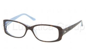 Image of Ralph Lauren RL 6038B Eyeglasses Styles Havana-Azure Transparent Frame w/Non-Rx 52 mm Diameter Lenses, 5211-5215