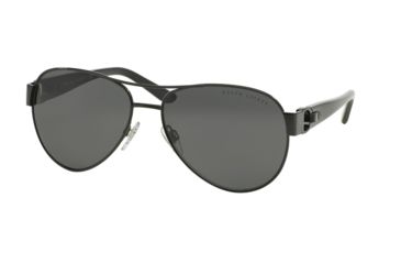 Image of Ralph Lauren RL7047Q Sunglasses 900387-58 - Shiny Black Frame, Gray Lenses