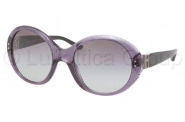 Image of Ralph Lauren RL8084 Sunglasses 52428G-5521 - Transparent/Violet Frame, Gray Gradient Lenses