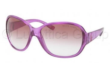 Image of Ralph Lauren RL8090 Sunglasses 54038D-6415 - Violet Transparent Frame, Pink Gradient Lenses