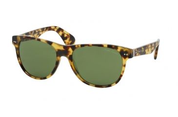 Image of Ralph Lauren RL8129P Sunglasses 500452-56 - Havana Spotty Frame, Green Lenses