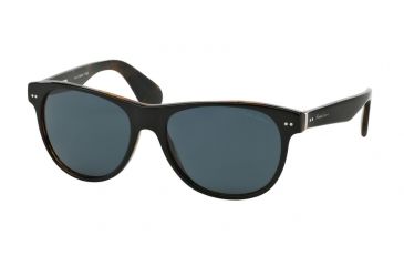 Image of Ralph Lauren RL8129P Sunglasses 5260R5-56 - Top Black On Jerry Tortoise Frame, Grey Lenses