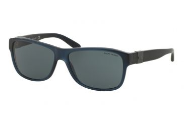 Image of Ralph Lauren RL8131 Sunglasses 527687-60 - Matte Blue Opal Frame, Blue-grey Lenses