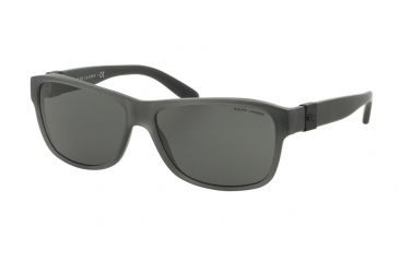 Image of Ralph Lauren RL8131 Sunglasses 532087-60 - Matte Opal Grey Frame, Grey Lenses