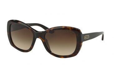 Image of Ralph Lauren RL8132 Sunglasses 500313-55 - Dark Havana Frame, Brown Gradient Lenses